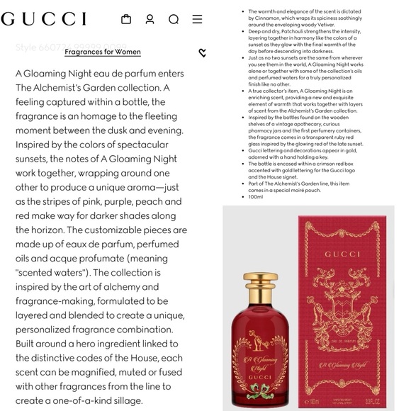 GUCCI. “A Gloaming Night” Alchemist collection. Retails $384 online & in store❤️ - Picture 6 of 16